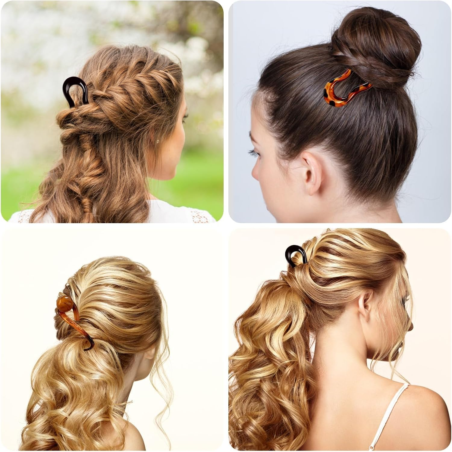 Women'S French Hair Clip, Pack of 5 Elegant Hair Pins, Perfect for Weddings and Parties, Lightweight and Stable for All Hair Types image number 2