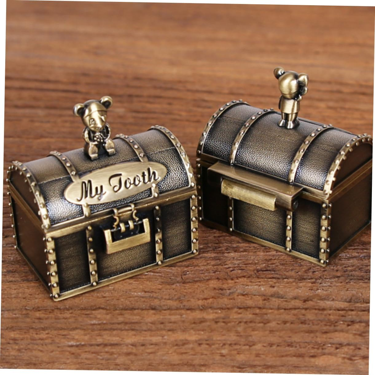 Gatuida 2Pcs Tooth Fetal Hair Keepsake Boxes Safe for Special Occasions Christening Birthday image number 6