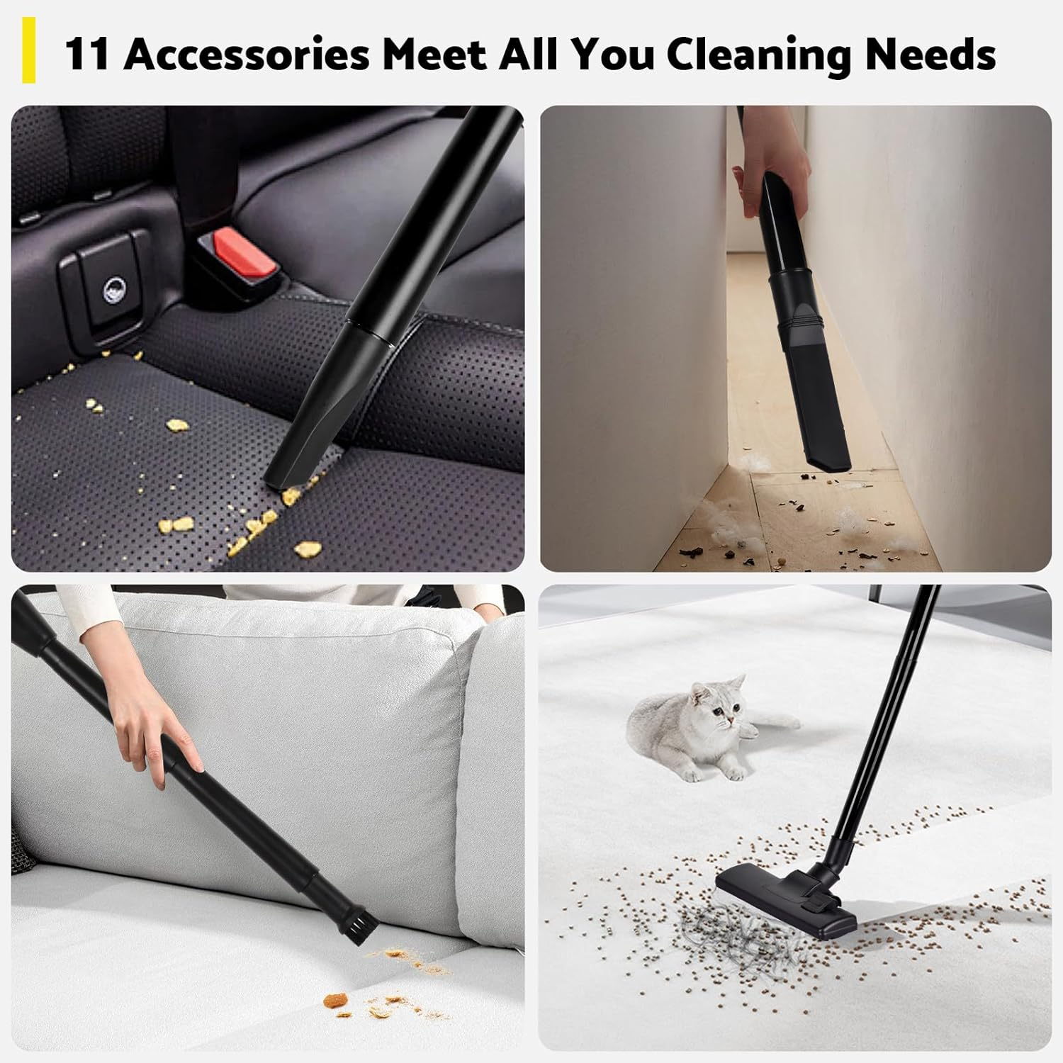 ADVWIN Wet/Dry Vacuum Cleaner, 18L 1000W with High-Energy Filter System Waterproof Body for Workshops, Car Washes, Homes, Yards, Garden image number 2