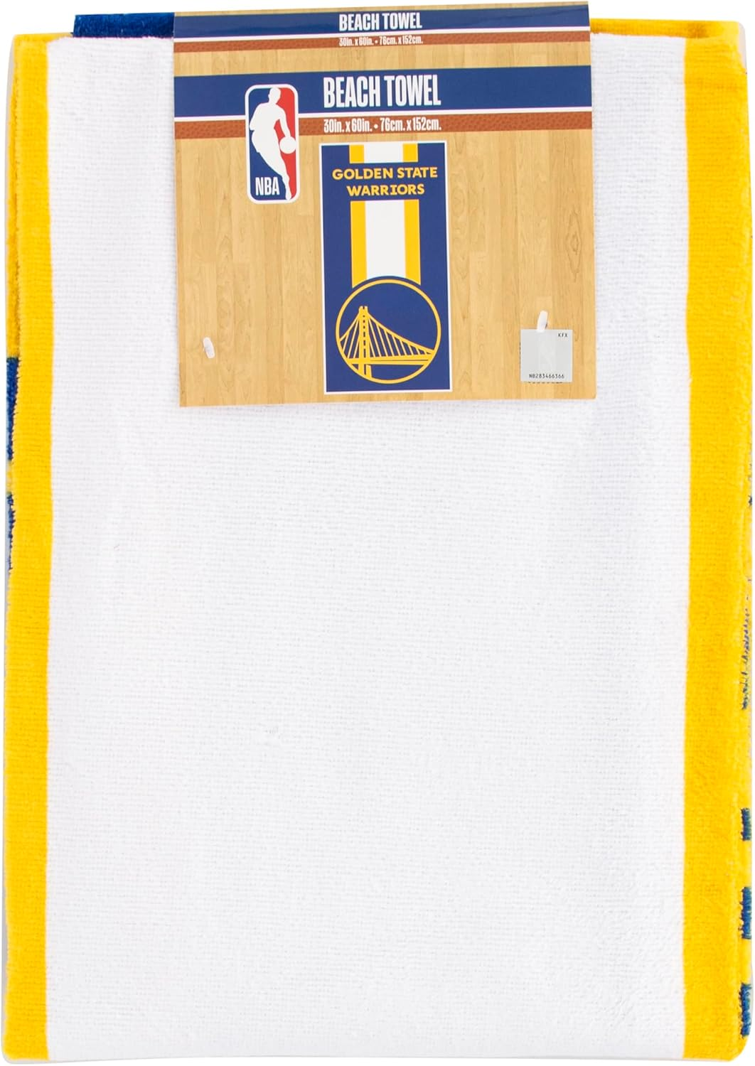NORTHWEST NBA Golden State Warriors Beach Towel, 30" X 60", Zone Read