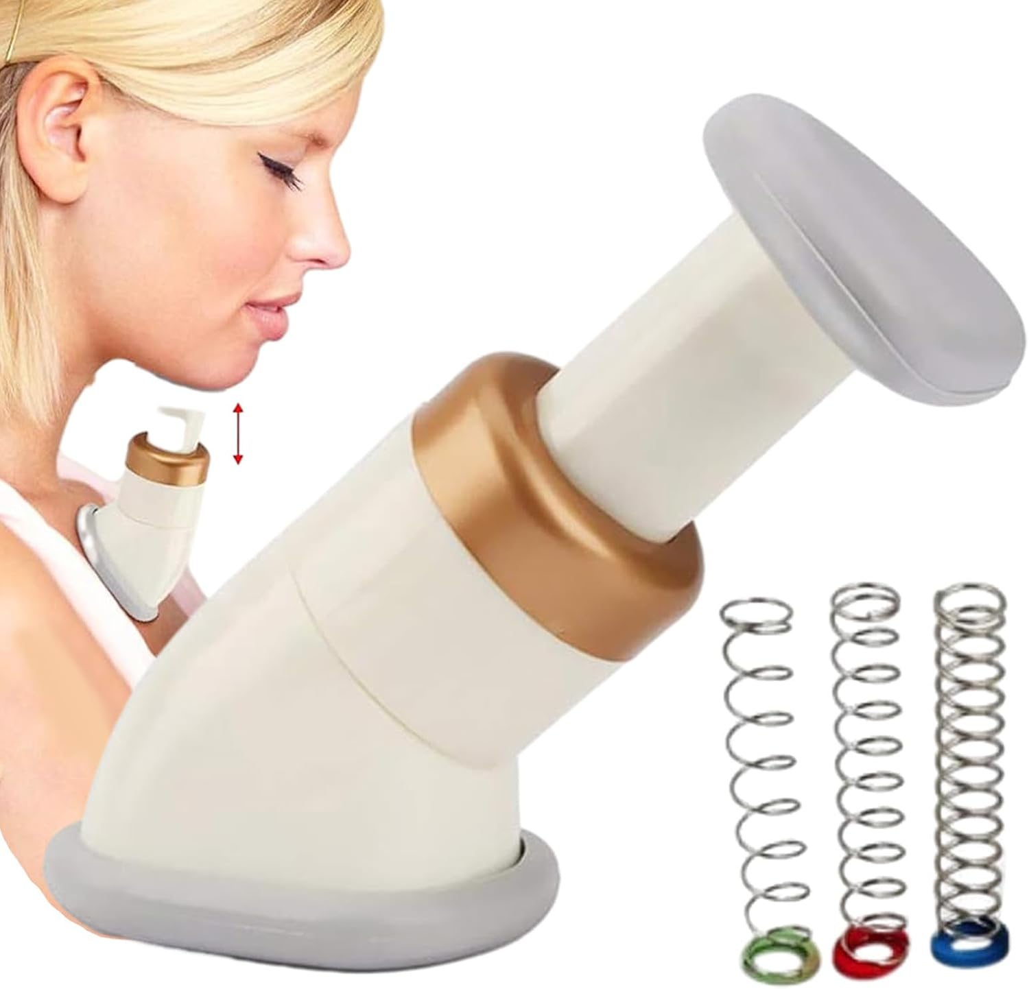 Neckline Slimmer | Chin Exerciser - Facial and Neck Massage for Men and Women, Face Lift Device, Neck Toner Device for Firming and Lifting image number 1