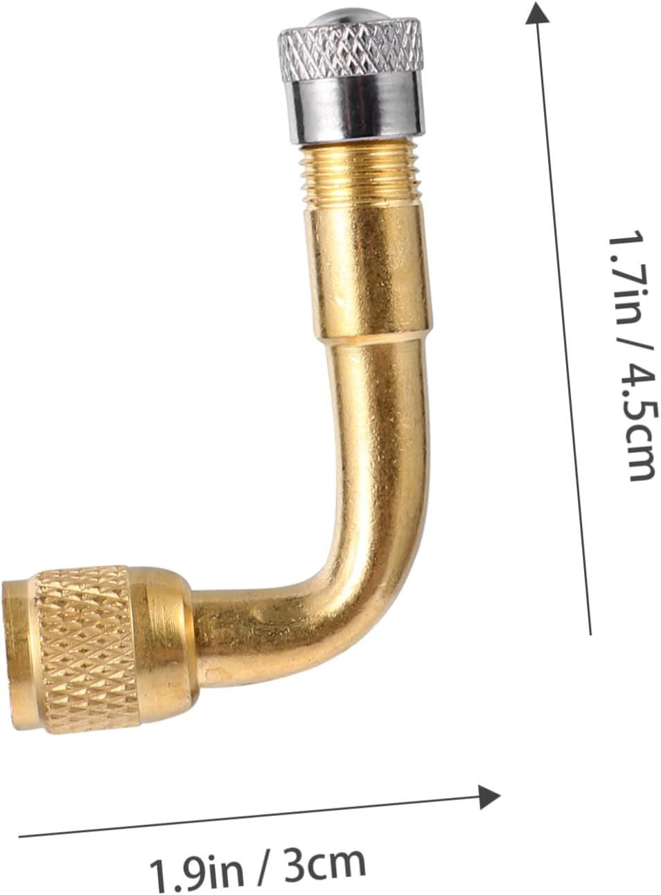 Ciieeo 3 Pcs Copper Motorbike Adaptor Tyre Stem Extension Valve Lengthen Valve Stem Extensions for Motorcycle Car Truck Wheel