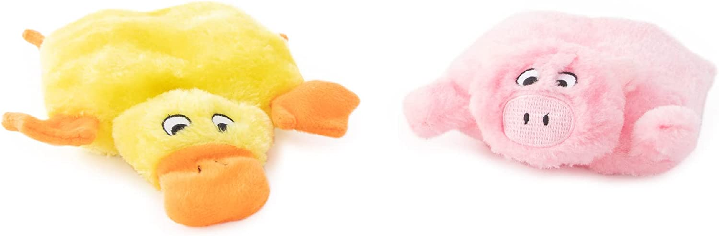 Zippy Paws No Stuffing Plush Dog Toy, 2 Count