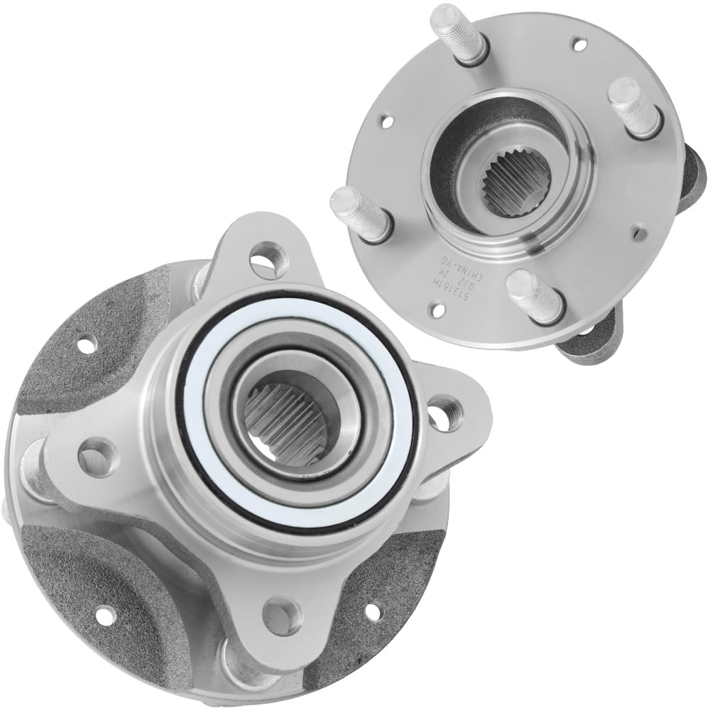 [2-Pack] 513161H - FRONT Driver and Passenger Side Premium Pre-Pressed Wheel Hub Bearing Assembly Compatible with 2000-2006 Honda Insight [4 Stud Hub] image number 5
