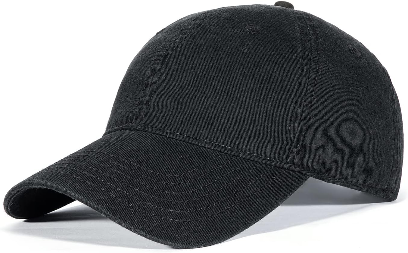 FREEBIRD99 Men Women Plain Cotton Vintage Washed Twill Baseball Cap Distressed Adjustable Strapback Dad Hat