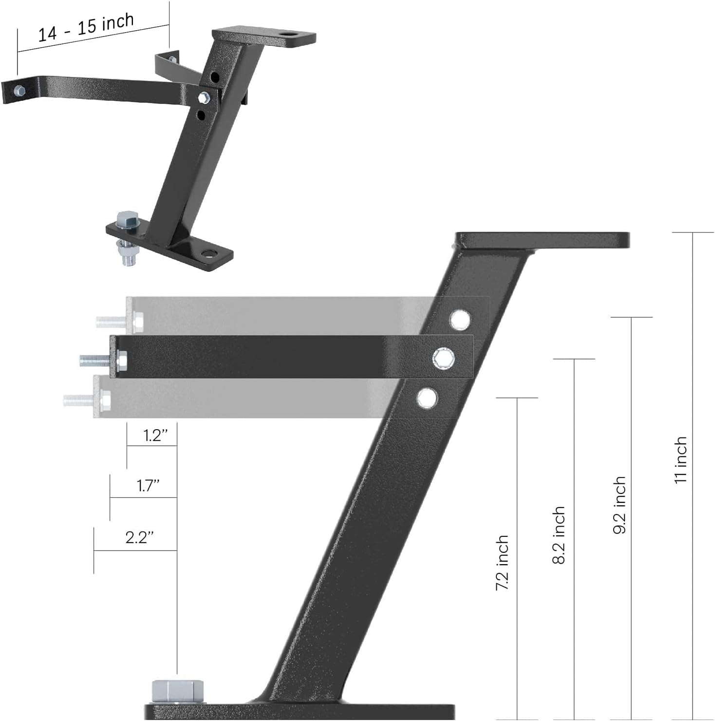 Pindex Trailer Hitch Kit with 2 Inch Chrome Ball,For Lawn Mower Garden Tractor Trailer Hitch,Compatible with John Deere Ariens Cub Cadet Poulan Pro Husky Husqvarna Craftsman Riding Mower image number 1