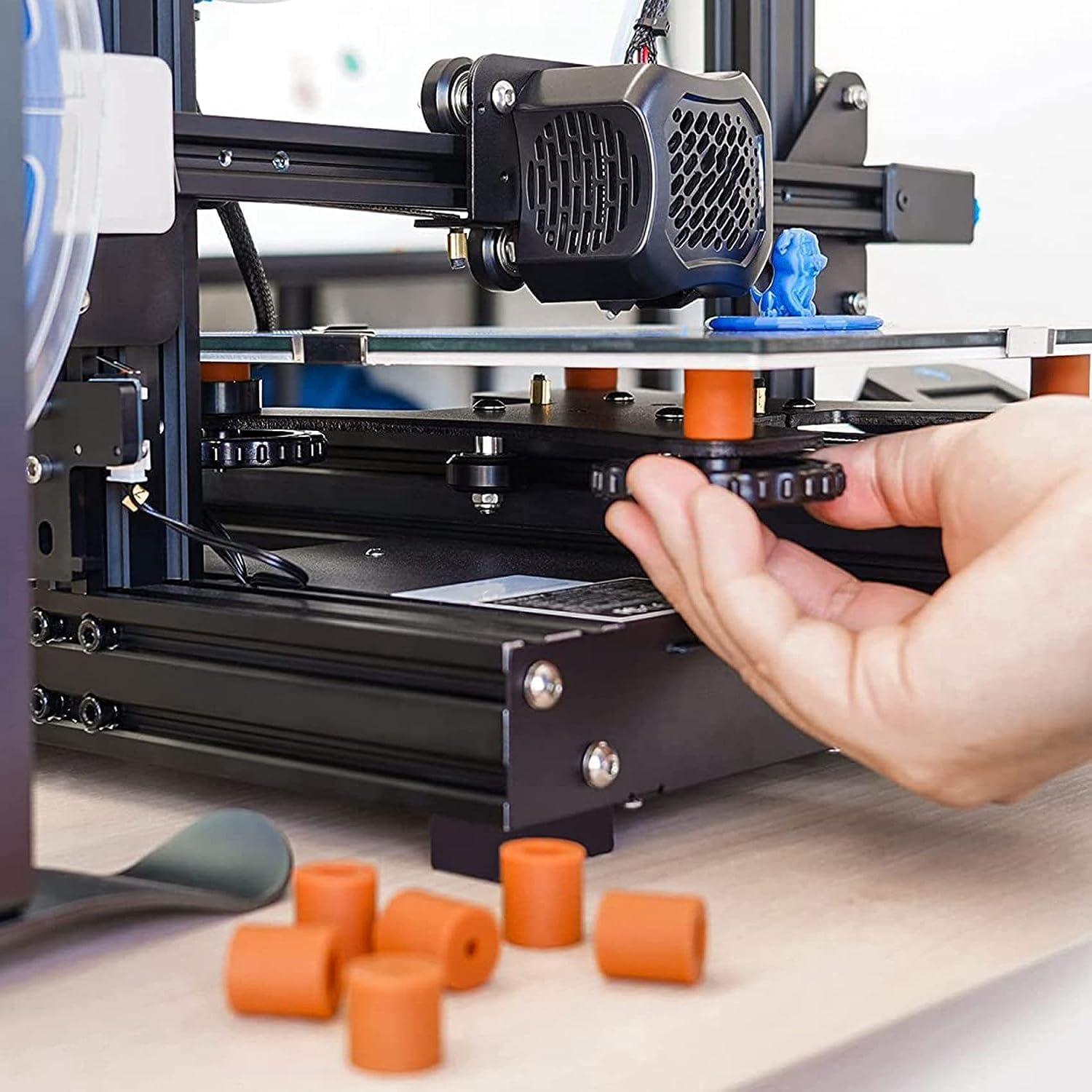 LEOWAY 3D Printer Silicone Leveling Column,Ender3 V2 Hotbed Leveling Silica Column,Leveling Spring Replacement Parts Compatible with Ender 3/Ender 3S/Ender 3 Pro/Ender 3 V2/CR 10(12Pcs) image number 2