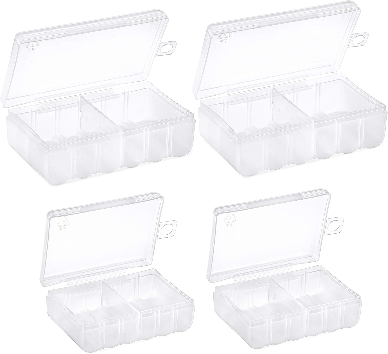Set of 4 - AAA Battery Storage Box, Battery Storage Case, Battery Holder Clear image number 2