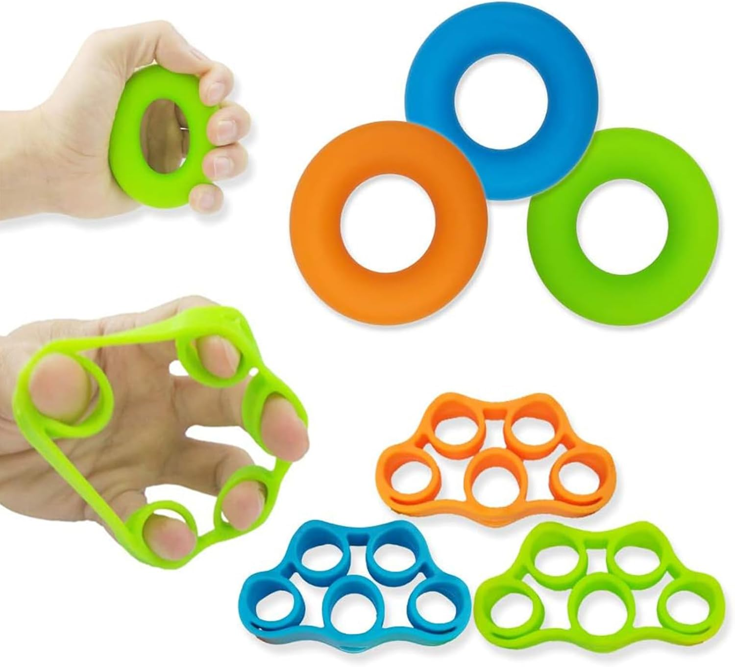 Finger Stretcher, 3 Resistance Levels Finger & Grip Strengthener Trainer, Guitar Finger Strengthener, Rehabilitation Trainer, Forearm Exercise for Stress Relief Rock Climbing Fitness image number 1