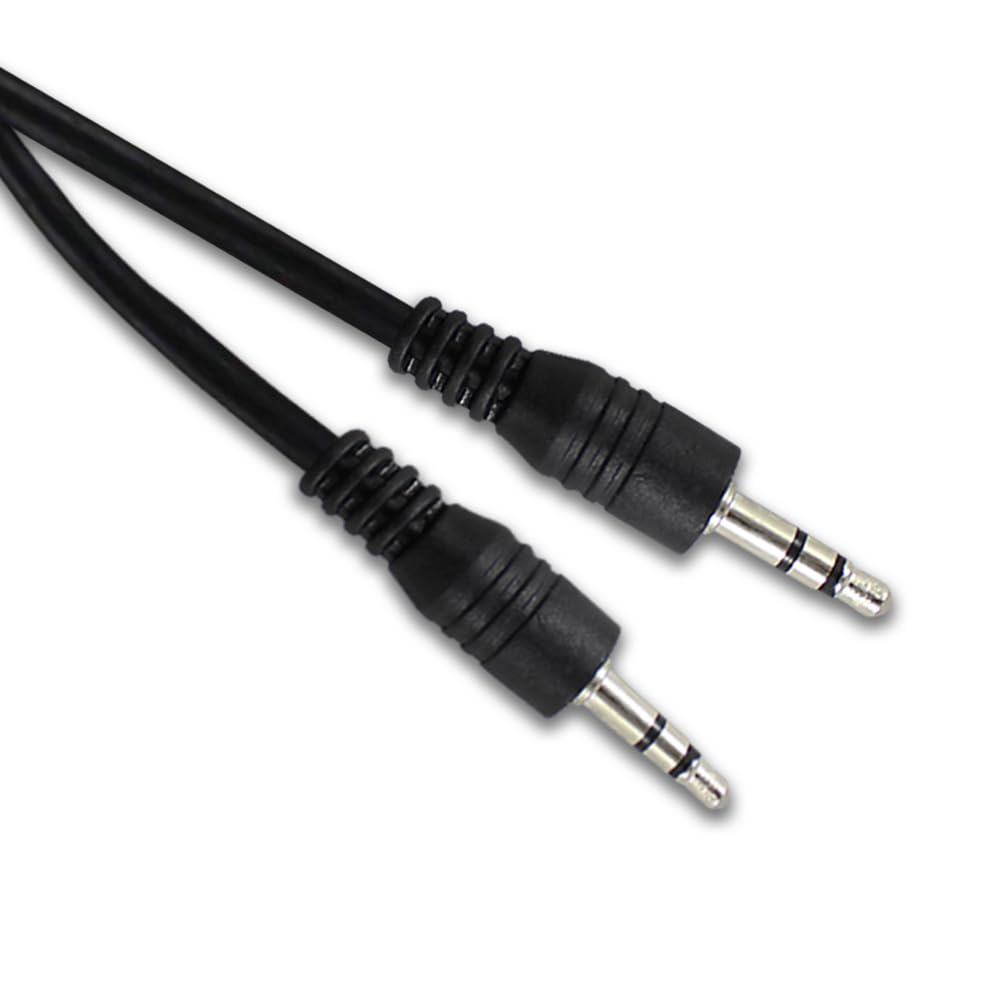 Fenzer 2 Pack AUX Cable, (6.6Ft/2M, Hi-Fi Sound) 3.5Mm TRS Auxiliary Audio Cable Cord Compatible with Car, Home Stereos, Speaker, Ipod, Ipad, Headphones, Sony, Echo Dot, Beats (Black) image number 1