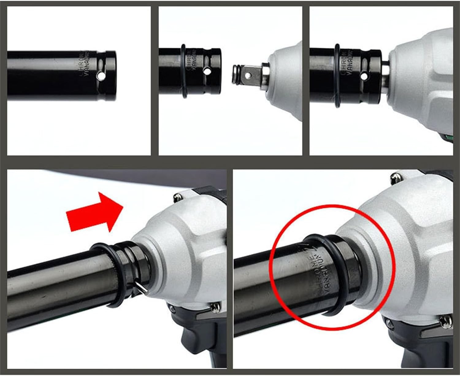 1/2" Cordless Impact Wrench Driver 1280W Brushless Rattle Gun with 7 Sockets 2Bateries 1 Charger for Makita 18V Battery image number 1