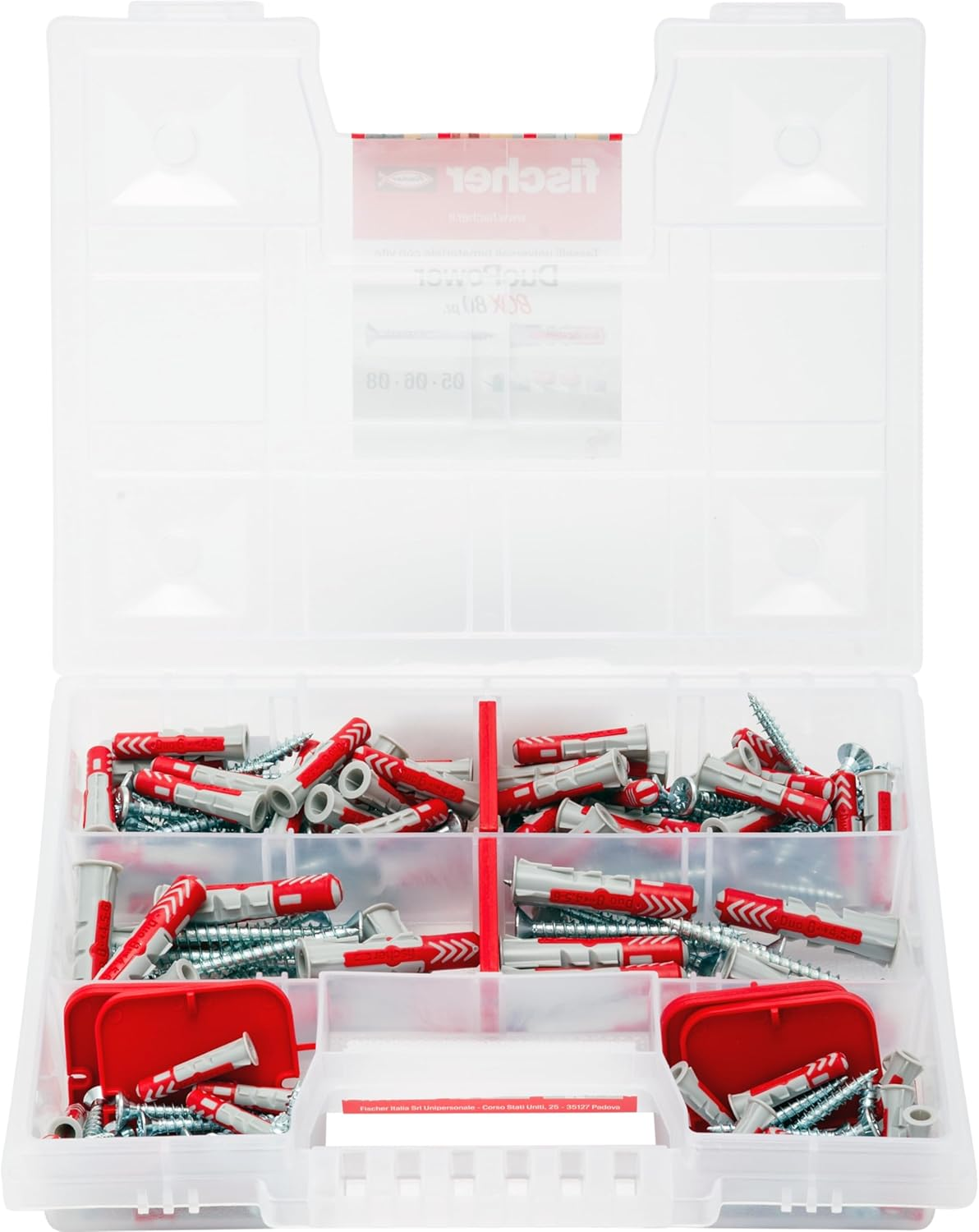 Fischer 544546 Duopower Universal Dowels Kit with Screw, &lrm;Transparent image number 1