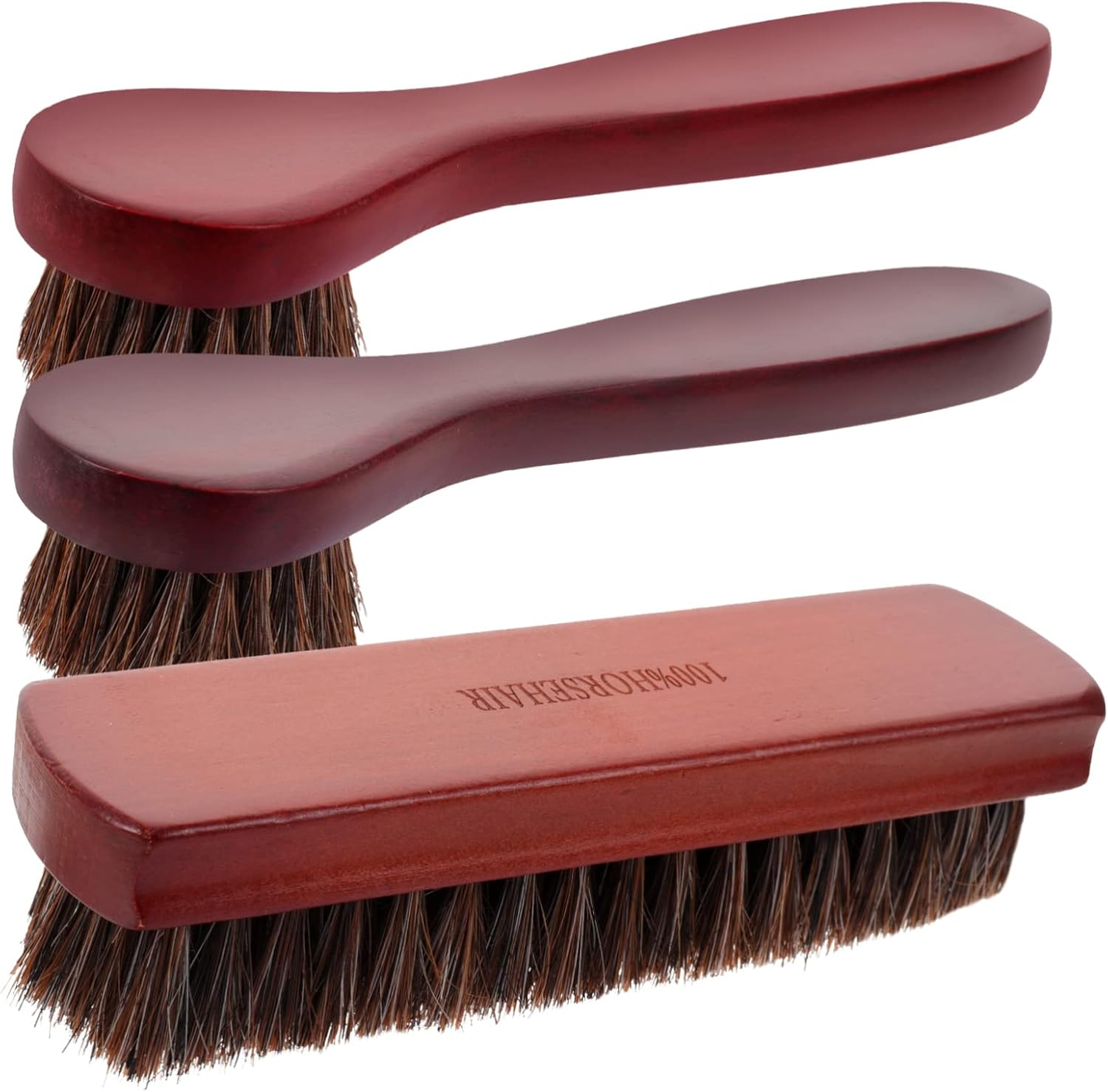 VALICLUD Care Brush Set Saddle Soap Brush for Shoe Polishing Horsehair Brush for Leather Cleaning image number 4