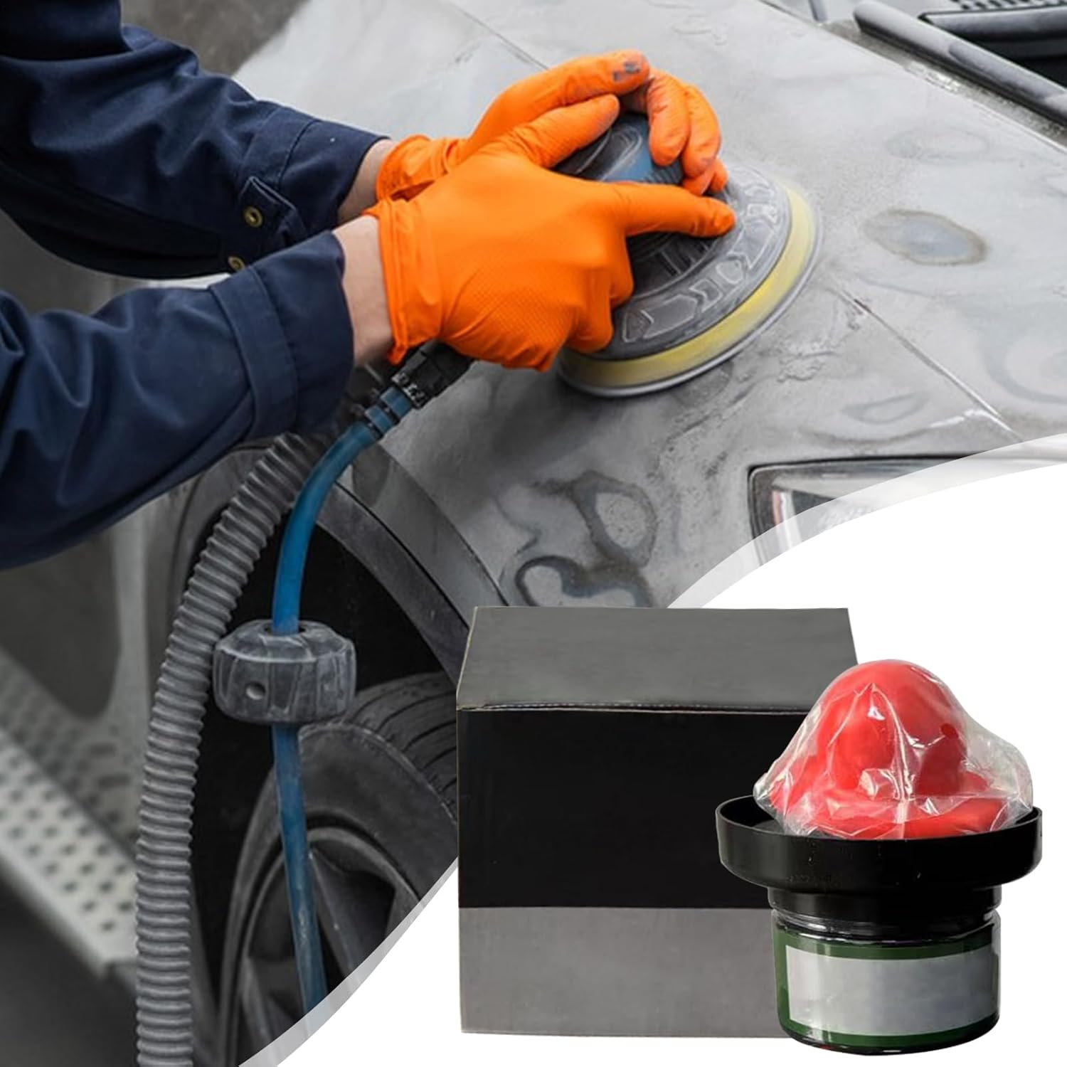 Car Paint Guide Coat for Metal | Dry Guide Powder Coat for Car Body - Metal Sanding Supplies Finds Pinholes for Refinishing Technicians Restoration Crafting Projects image number 4