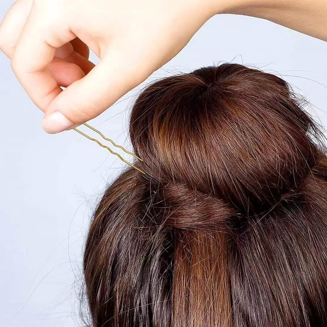 Pack of 50 Hair Pins, 6 Cm U-Shaped Hair Pins, Bobby Pins, Metal, Hair Clips for Women, Girls, Women, Hair Accessories, Hairdressing Salon