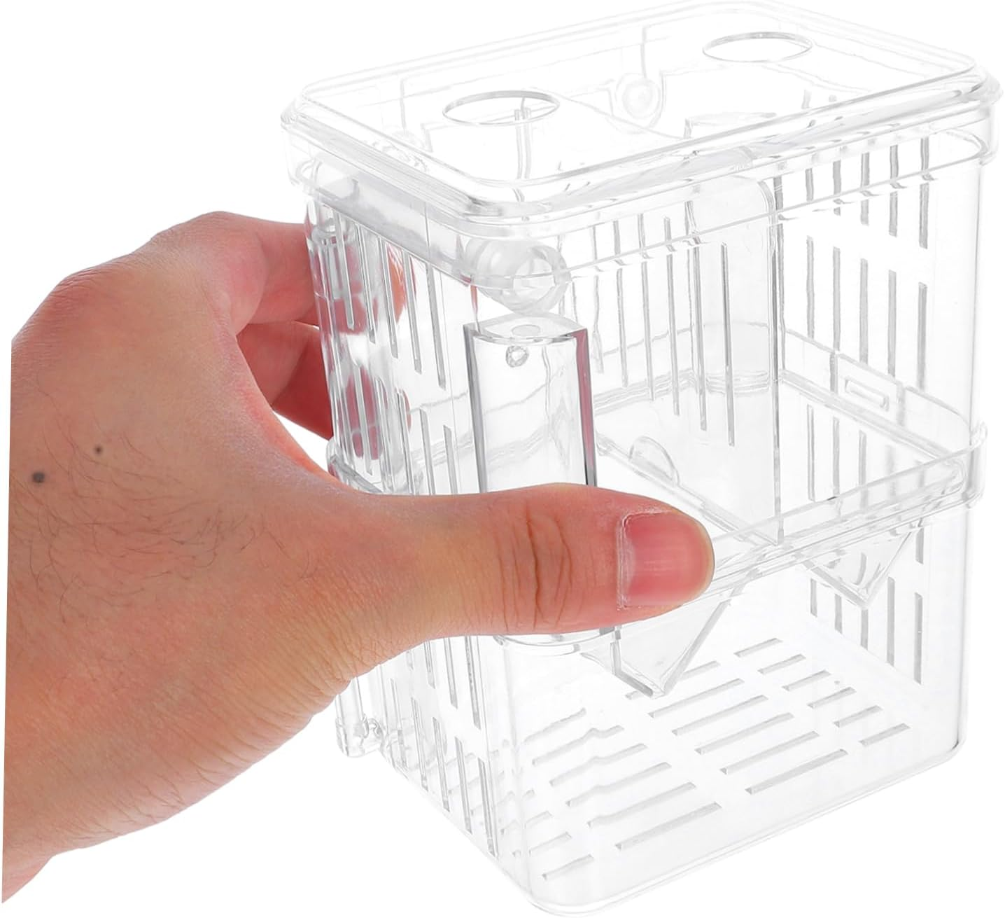 EXHUMKY Fish Breeding Box Durable Isolation Tank with Suction Cups for Shrimp Fish Hatchery Injured Care Multi Purpose Aquarium Incubator for Small Aquatic Pets