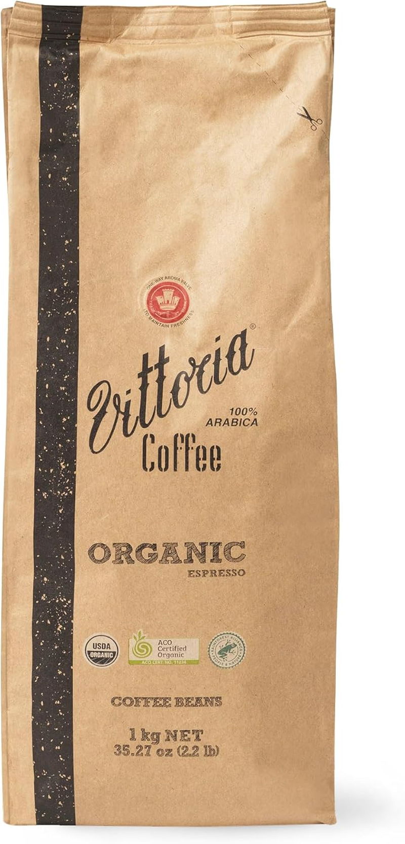 Vittoria Organic Coffee Beans 1 Kg