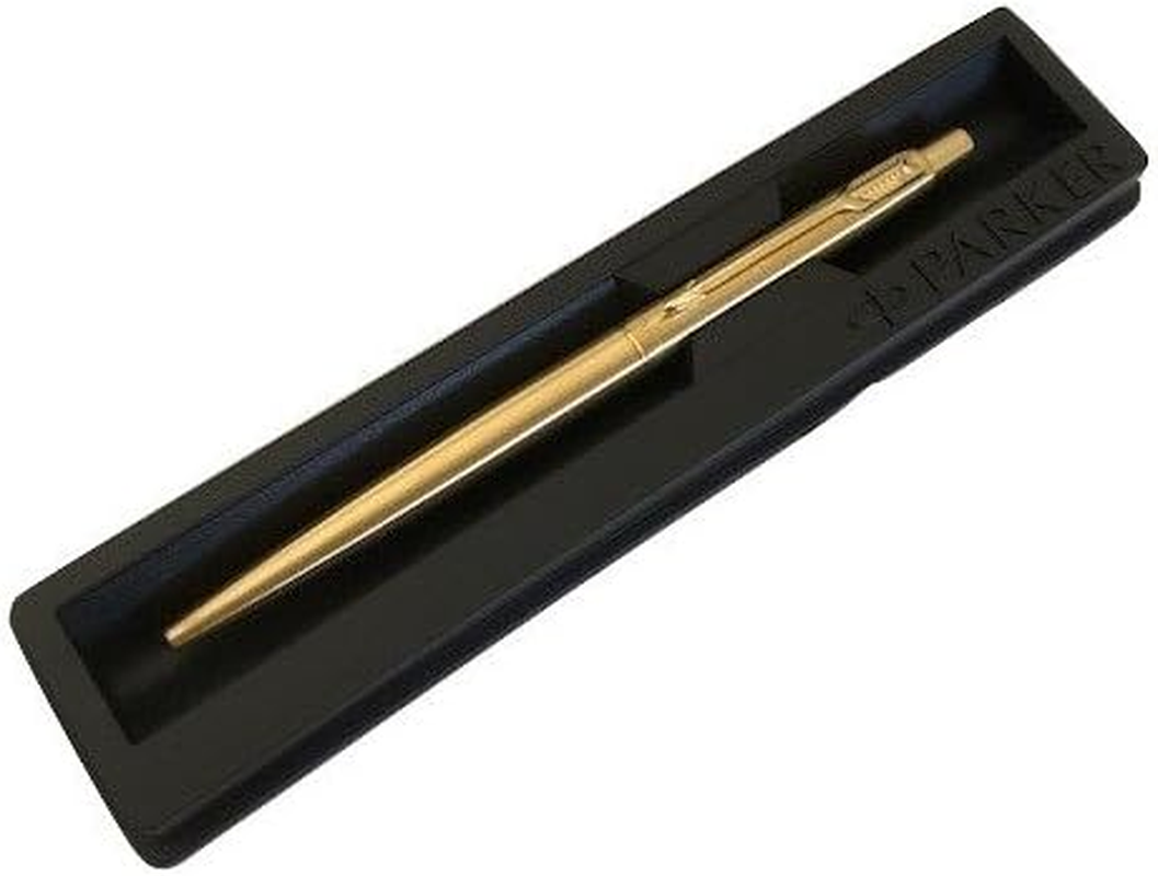 Parker Classic Gold GT Gold Trim Ball Point Pen with Blue Quink Refill Fine Nib