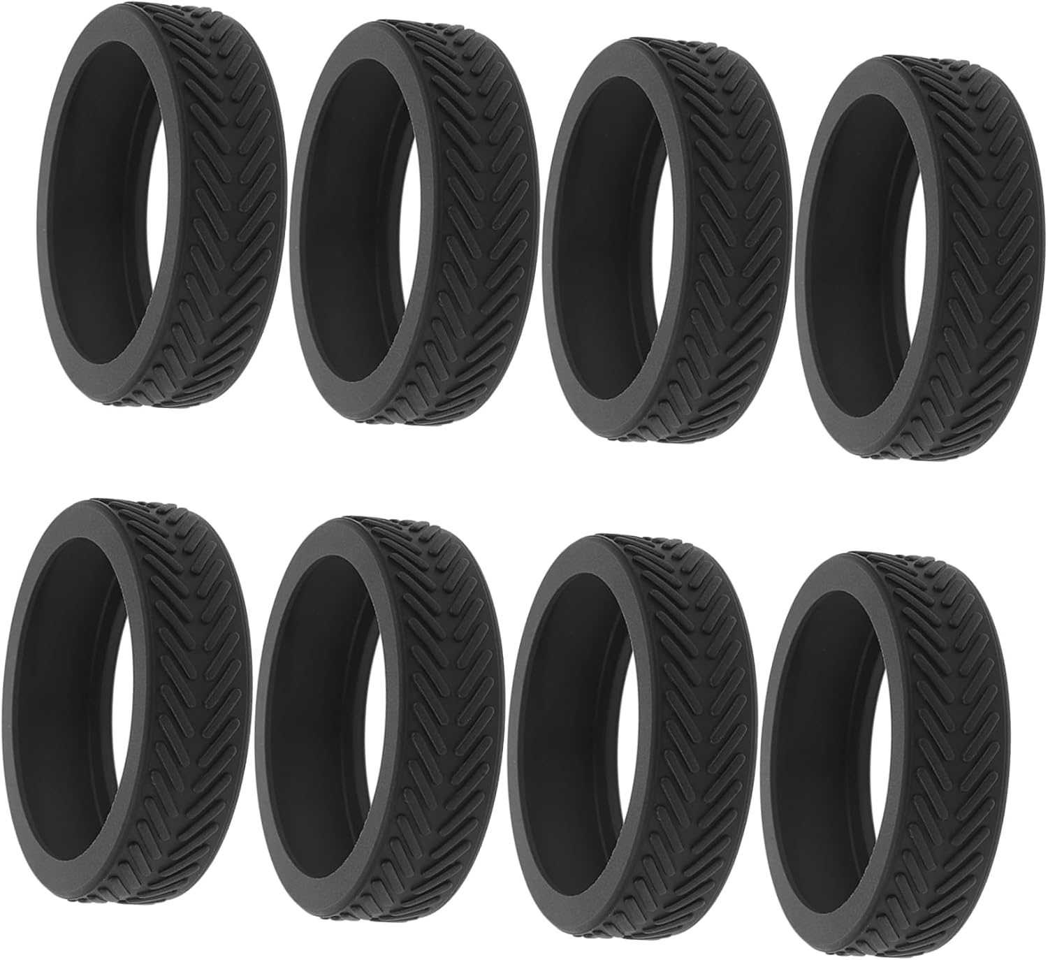 OKUMEYR 8Pcs Luggage Wheel Protector Suitcase Feet Caps for Travel Silent Rolling Motion image number 3