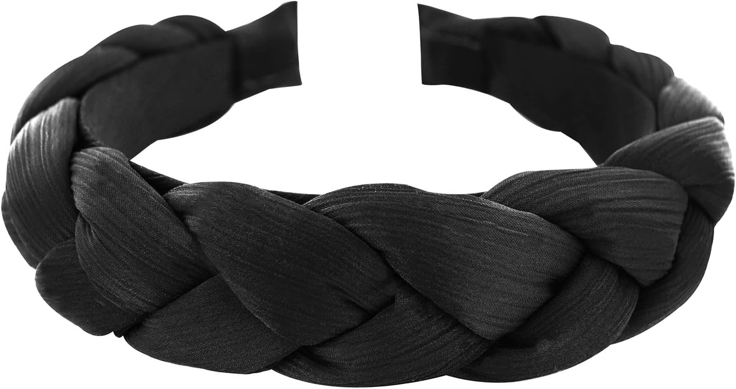 Axy HRZ2 Headband with Braided Fabric in Candy Colours - Beautiful Headband Hair Accessories (White)