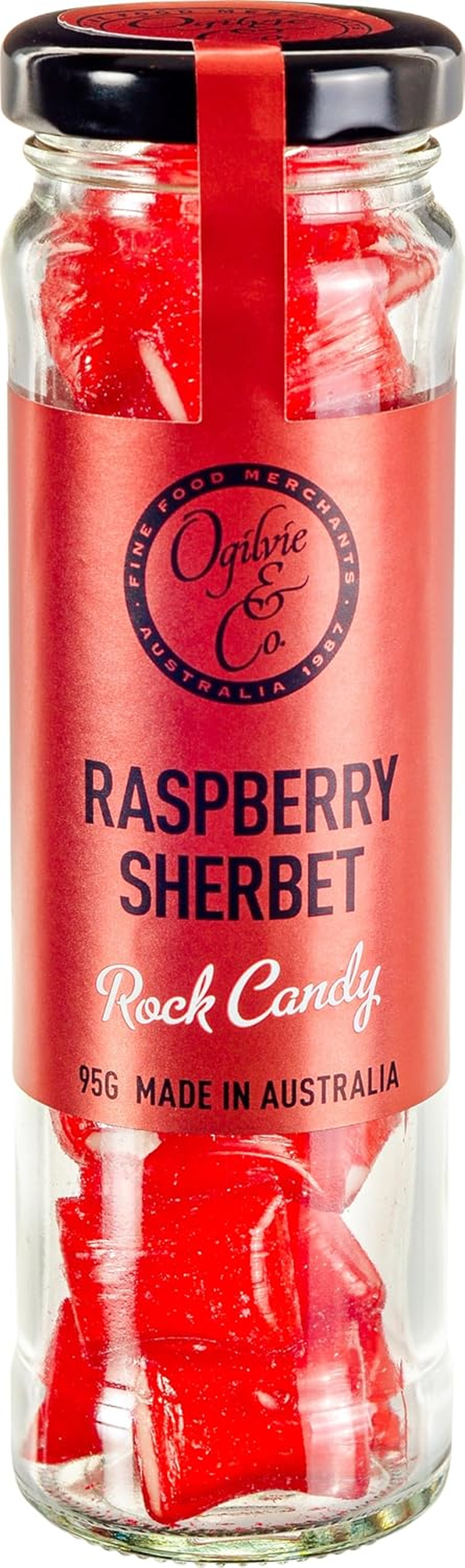 Ogilvie & Co Raspberry Sherbert Rock Candy 95 G