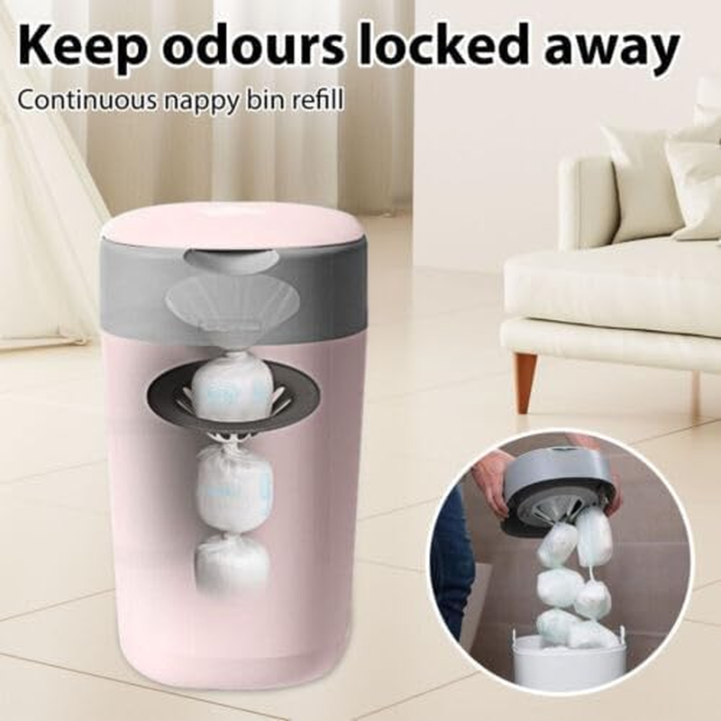 OWEITE 100M Nappy Bin Refill Kit Liner Film Compatible with for Tommee Tippee Sangenic image number 2