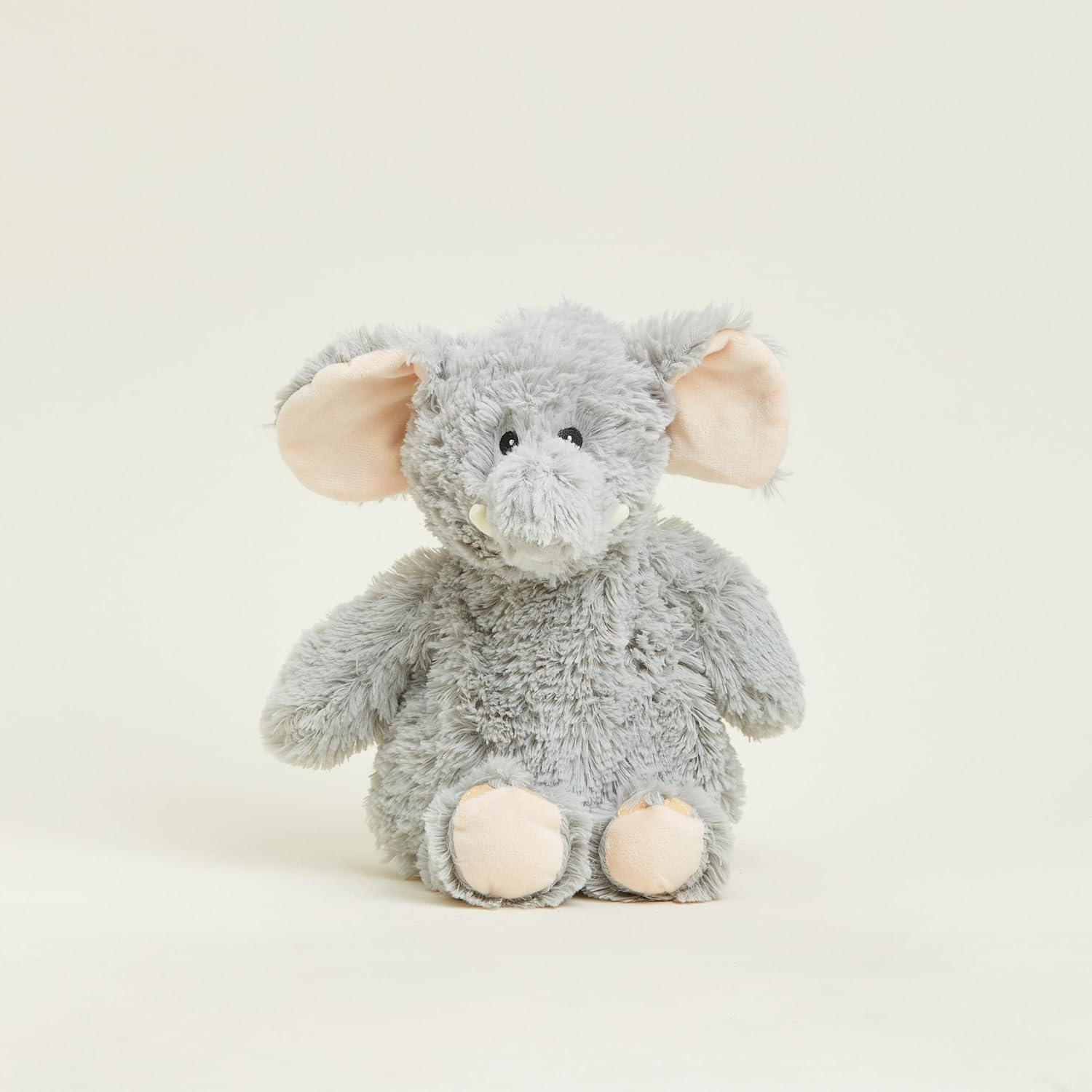 Warmies Plush Elephant (Grey) Microwavable Weighted Teddy with French Lavender Scent, Hot or Cold Wheat Bag for Cool Relaxation and Warm Relief