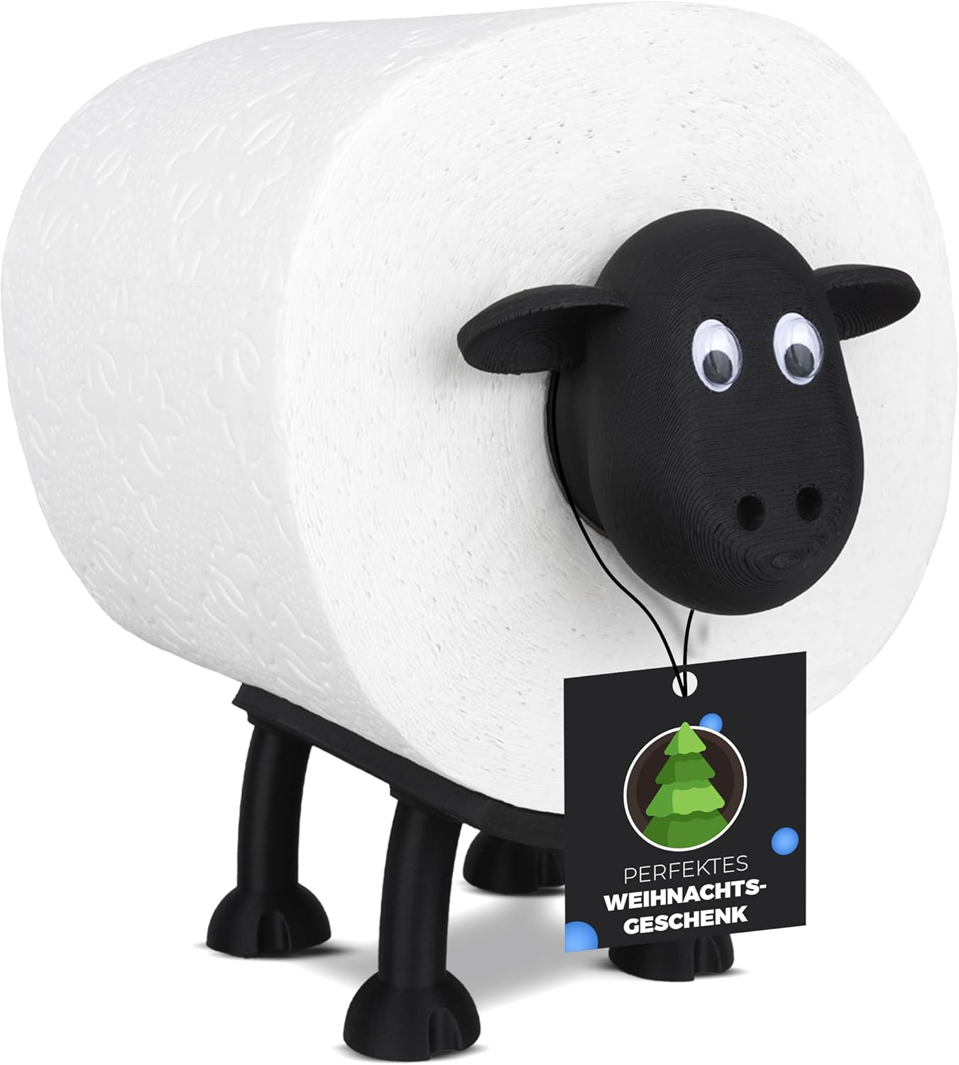 LAYERSMITH&reg; Sheep Toilet Paper Holder [The Original] 1 Piece for 42 Mm Rolls &ndash; Perfect as a Decoration for Toilet Paper, Toilet Roll Holder, Toilet Paper Holder or as a Gift