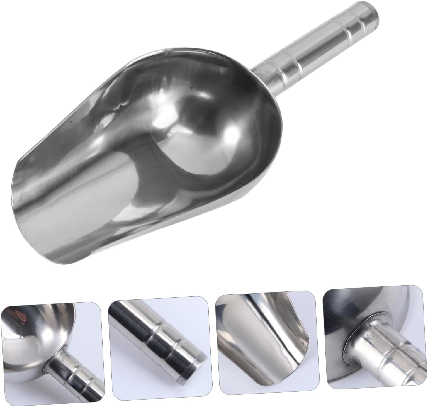 Garneck Stainless Steel Dog Food Scoop - 1 Cup Capacity Feed Scoop for Pet Food Storage - Durable Metal Shovel for Easy Feeding and Portion Control