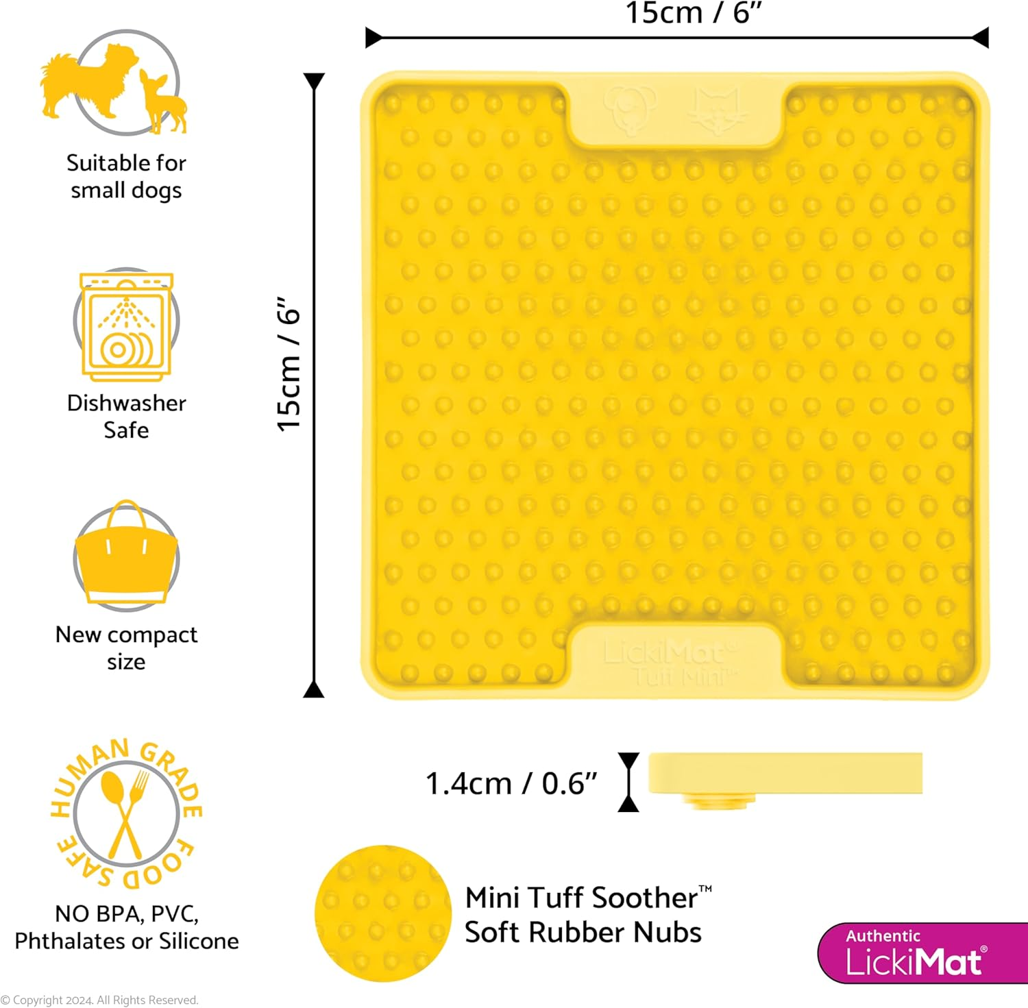 Lickimat TUFF Mini Modern Feeding Family - Durable Pet Slow Feeder for Dogs - Interactive Boredom Buster - Promotes Healthy Eating and Anxiety Relief - Ideal for Enriching Pet Mealtime image number 2