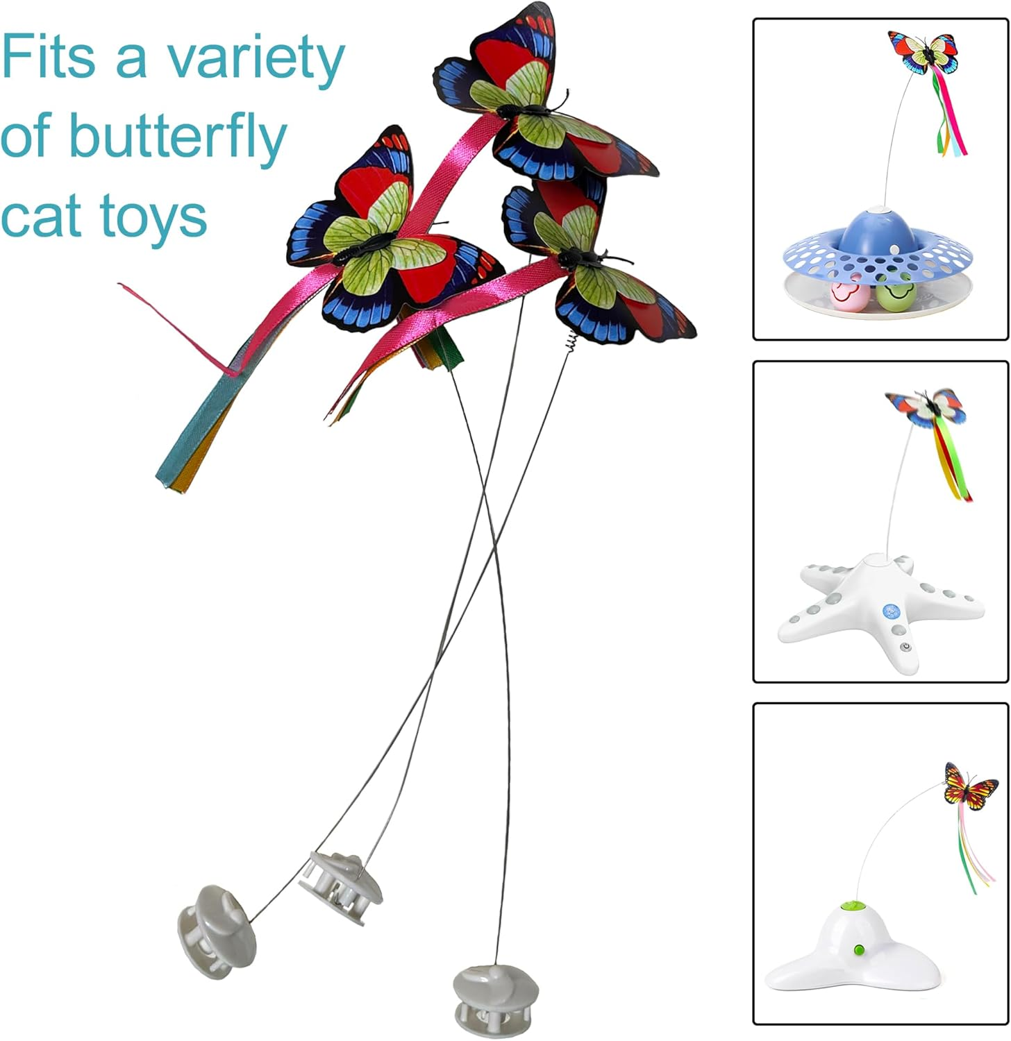 Caroline'S Cats Fluttering Butterfly Cat Toy Refill, Replacement Butterflies, Fits All for Paws and Several Other Brands image number 2