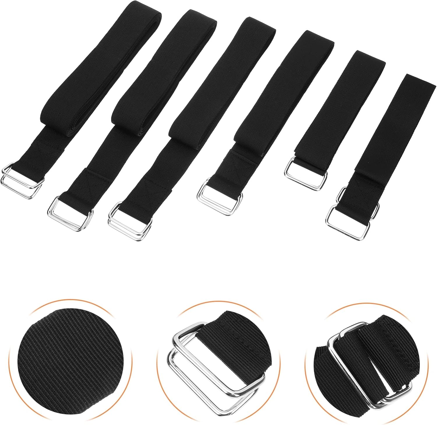 SHINEOFI 6Pcs Adjustable Cargo Bundling Straps with Double Iron Buckles Wear Resistant Luggage Tie down Straps for Secure Transport and Storage for Trucks and Roof Racks image number 2