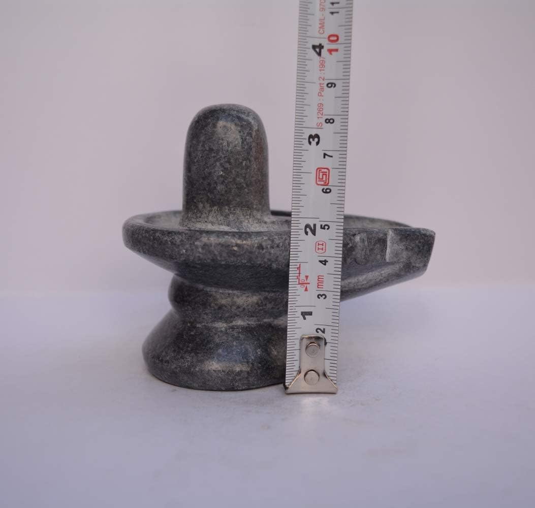 Black Stone Shiva Lingam 4 Inch &ndash; Handcrafted Shivling Idol for Pooja, Temple & Home D&eacute;cor | Natural Stone Lingam Statue for Spiritual Worship & Meditation | Traditional Hindu Gift Item image number 4