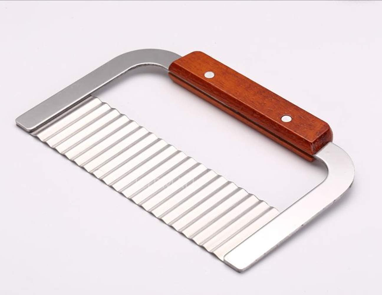 Crinkle Potato Cutter, Wavy Chopper Knife, Upgraded Stainless Steel Blade, Safe Kitchen Tools Wavy Slicer for Fruit, Vegetable, Carrot, Potato image number 1