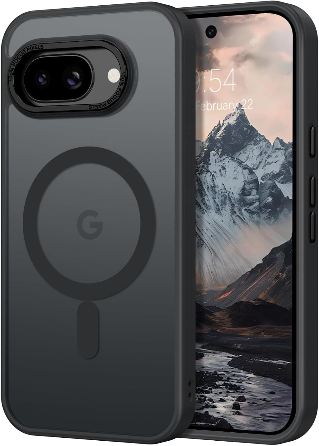 Gaobao for Google Pixel 9 a Case, Mobile Phone Case Google Pixel 9 a Case for Magsafe Translucent Matte Magnetic Shockproof Anti-Fingerprint Case for Google Pixel 9A Case Cover, Black image number 3