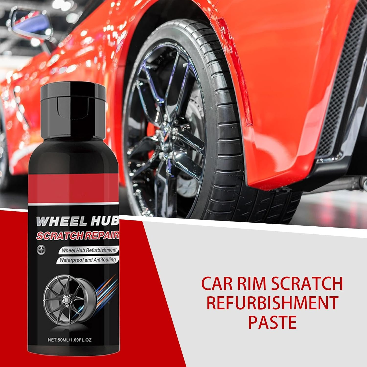 Car Tire Polishing Cream | Auto Wheel Hub Scratch Repair Paste,Multi-Purpose Tire Retreader for Truck, Small Car, Sedan, and RV
