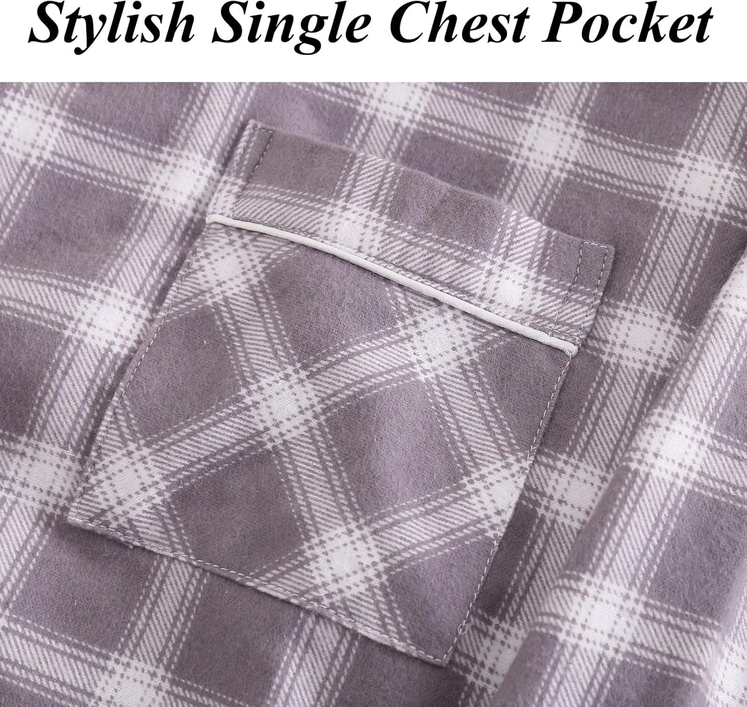 100% Cotton Flannelette Winter Mens Womens Pyjamas Set Long Sleeve Matching Christmas Pajamas for Couples image number 4