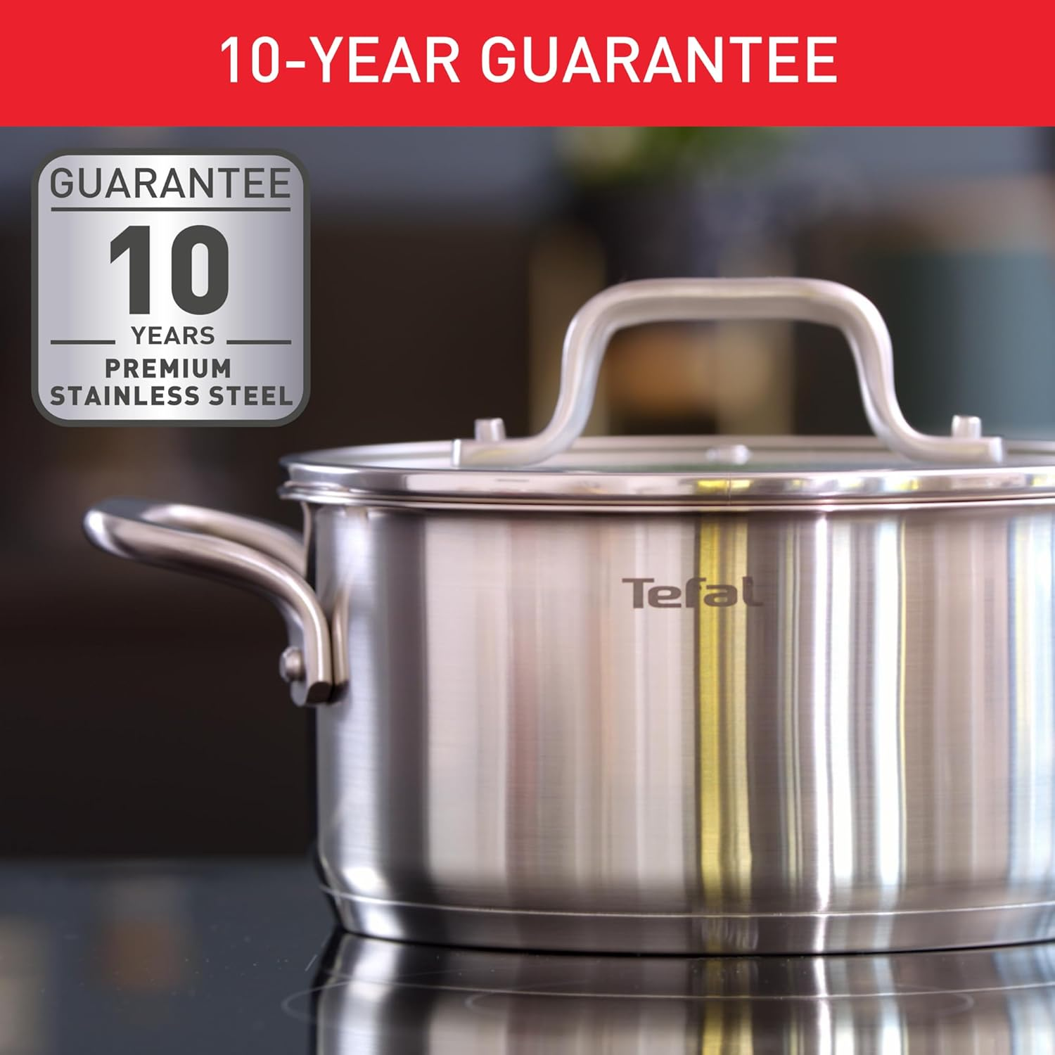 Tefal E492SA25 Virtuoso Stainless Steel Induction Uncoated Cookware Set (5 Piece Set) image number 4