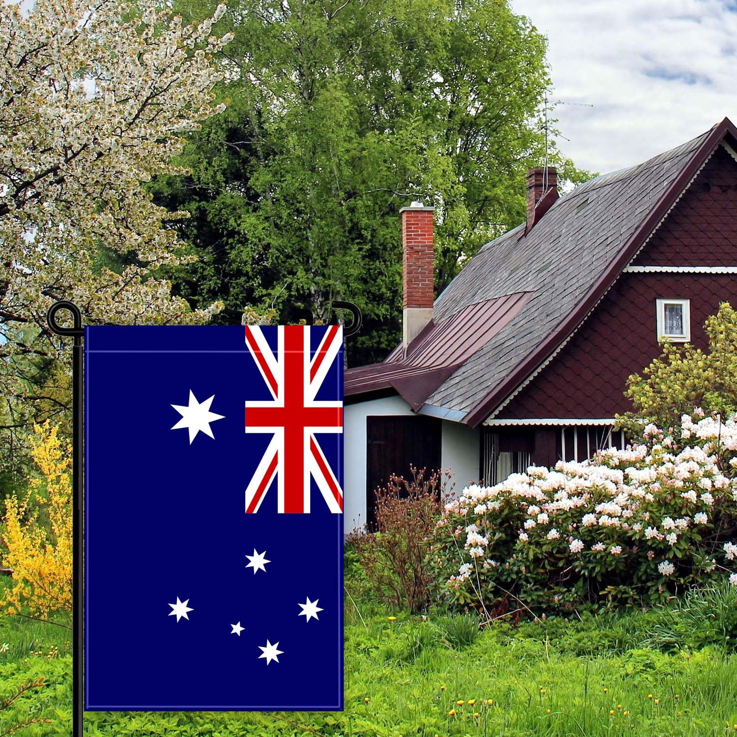 12&times;18 Inch Australia Garden Flag,30&times;45Cm Australian Garden Decor,Double Side Digital Printed 210D Polyester Decoration for Garden Patio image number 3