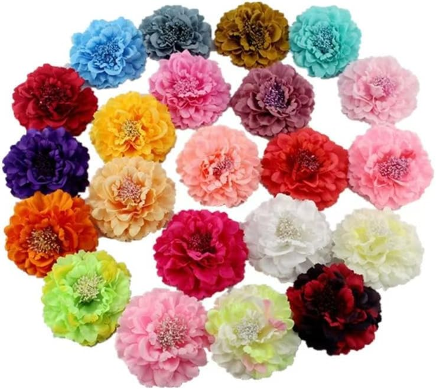 Floral Fall Peony Flower Hair Clip Flamenco Dancer Pin up Flower Brooch (Red) image number 6