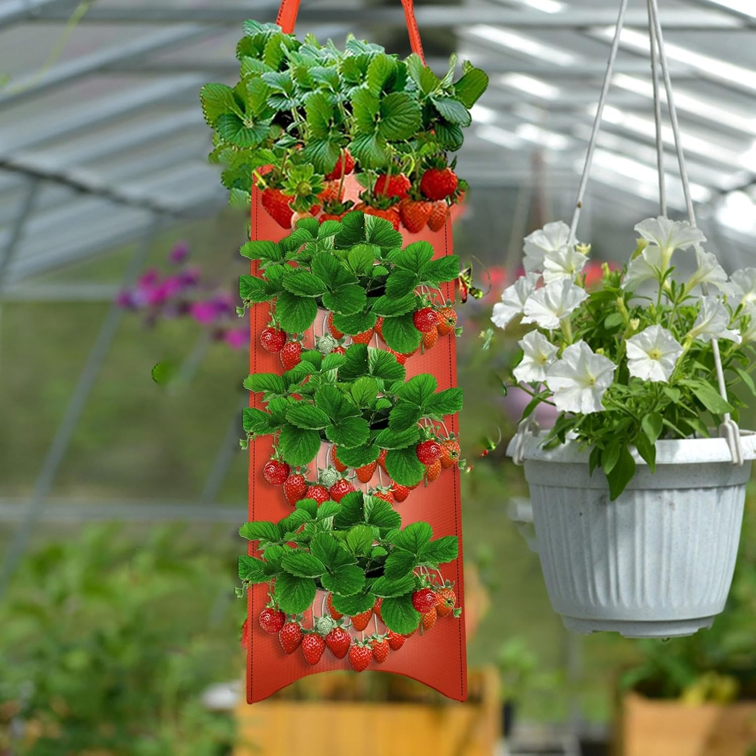 Tomato Planter Bag | Floating Fabric Aeration Pouch with 8 Holes for Planting - Gardening Accessories for Tomatoes, Carrots, Roses, Strawberries, Vegetables image number 4