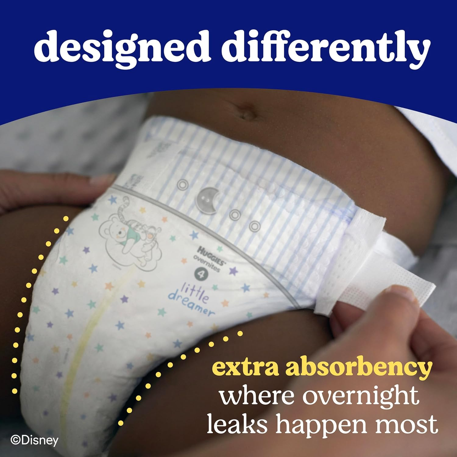 Huggies Overnight Diapers Size 5 (27+ Lbs), 100 Ct, Overnites Nighttime Baby Diapers, White image number 6