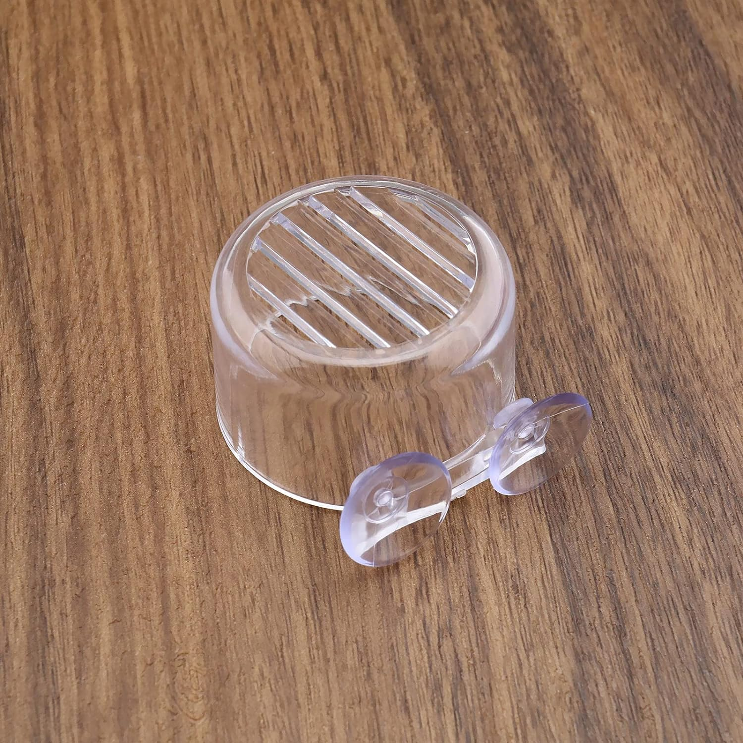 Ecsing 4PCS Red Worm Feeder with Sucker Fish Tank Plant Shrimp Acrylic Feeding Bowl Bloodworm Water Food Dish Transparent Feeding Cup for Fish Shrimp Fish Tank image number 3