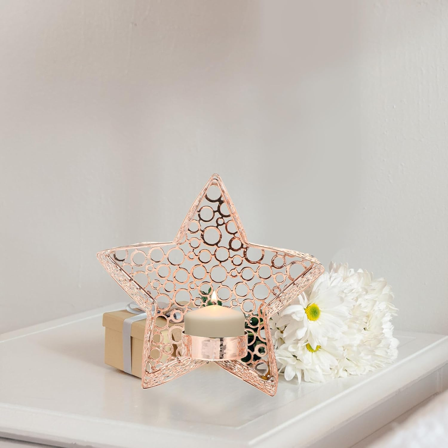 SUPVOX Tealight Candle Stand Portable Desktop Candlesticks Home Decor for Holiday Dinner Party