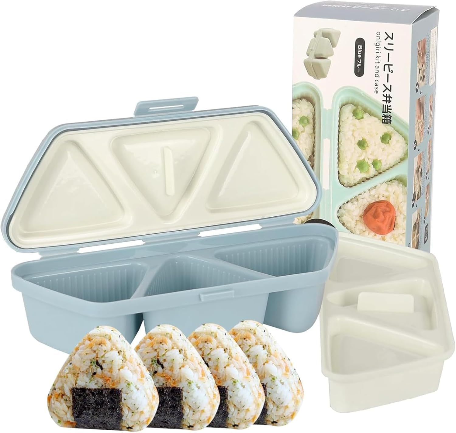 Yeanifeana 6 in 1 Sushi Mold for Onigiri Rice Balls, Non-Stick Triangle Press Maker with Cavity Design, Reusable Tools for Seaweed, Cilantro & Sushi image number 3