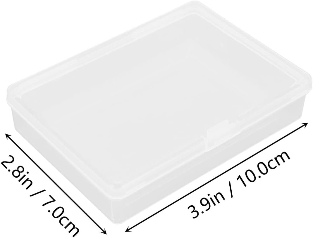 TOYANDONA 6 Pcs Transparent Plastic Card Storage Boxes with Secure Lock Latch Portable Organizer for Playing Cards Beads Coins and Jewelry image number 6