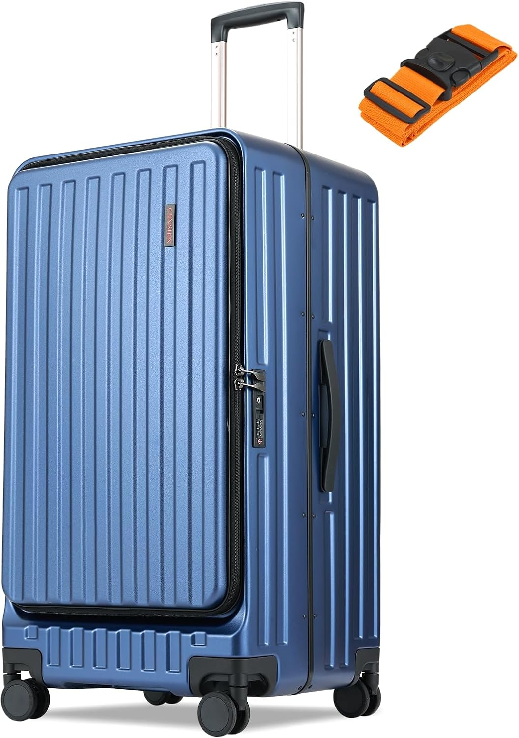 CENSIEN Checked Luggage, Large Suitcase 29 Inch Trunk Luggage with Spinner Wheels, Lightweight ABS+PC Hard Shell with Aluminum Frame, Top Opening, TSA Lock (Grey, 1PC)