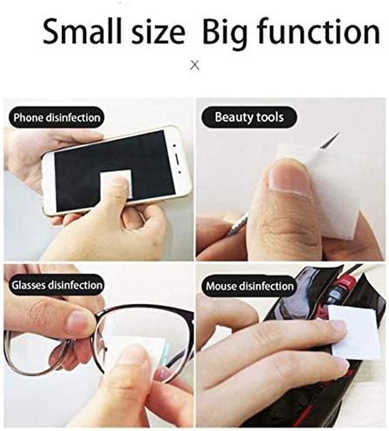 Box of 100Pc of Alcohol Pads Alcohol Wipes Pads 75% Ethyl Antibacterial Prep Swabs Cleaning Wipe 6 X3 Cm