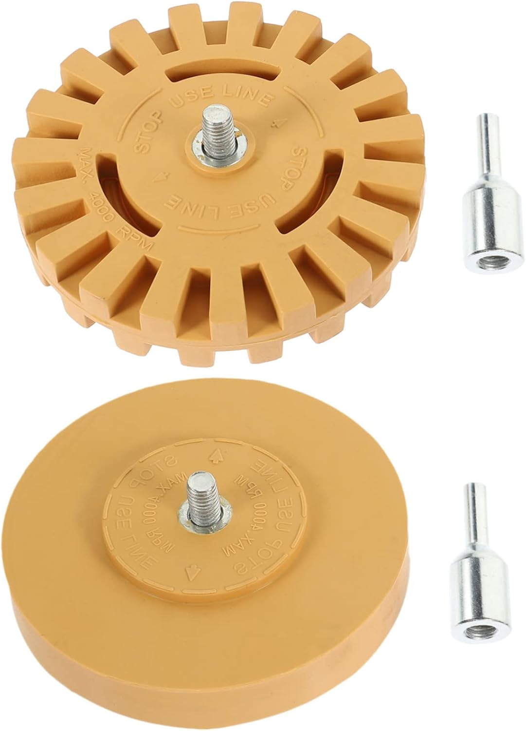 LIFKICH Eraser Wheel Adhesive Remover 2Pcs Set 100Mm 100Mm Rubber Decal Remover Wheel for Car Sticker Removal Pneumatic Tool Compatible Auto Detailing Equipment