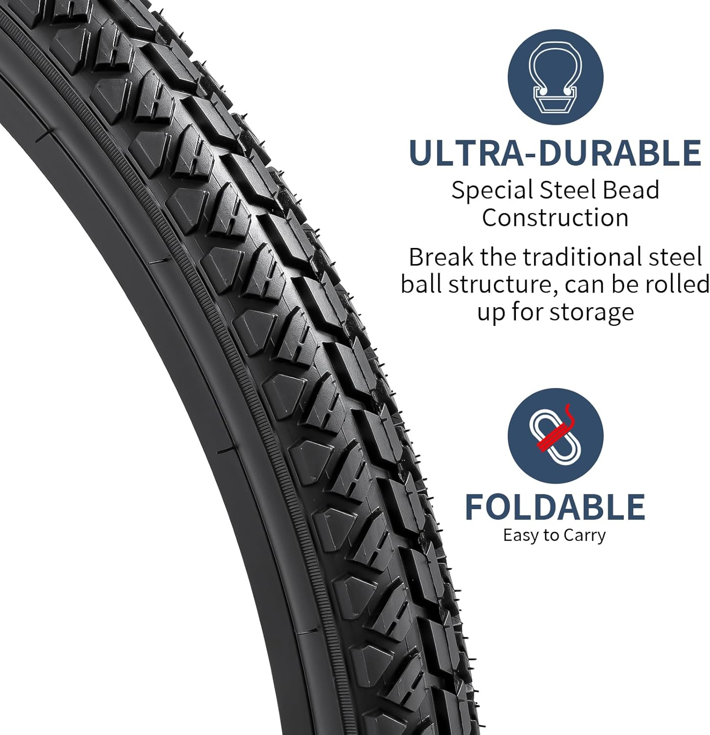 Yunscm 2 Pcs,26X1.95 Bike Tires,26X1.95 Bike Tyres,26X1.95 Bicycle Tires,26X1.95 Bike Tyre + Bike Inner Tube Schrader Valve 32Mm+Rim Strap+Tire Lever,Mountain Bike Tire 26X1.95,Mtb Tire 26X1.95,Y-069